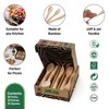 2ZEBRAZ Bamboo Cutlery Set – 100 Disposable Utensils (50 Forks,