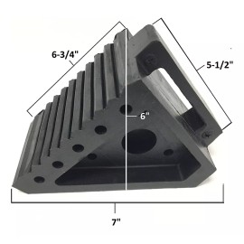 MaxxHaul Calza Cuña De Rueda De Goma Maciza Maxxhaul TOPE #70472 2pack Negro