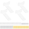 Pack of 4 Shelf Brackets, White, 125 mm Shelf Wall