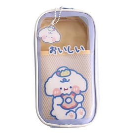 Tianbi Kawaii Pencil Case Portable Cute Bear Rabbit Pencil Case for Girls Transparent Pencil Case Large Capacity School Supplies for Teen Girls 21.5 x 11.5 x 5.5 cm, d, Modern