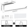 Paper Towel Holder - Self-Adhesive or Drilling, White, Upgraded Aluminum