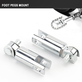 Foot Pegs Extension 2-1/2" Stirrup Heel Rest Extender for Harley Sportster Touring Road King Dyna Softail Fatboy Male Mount (Chrome)