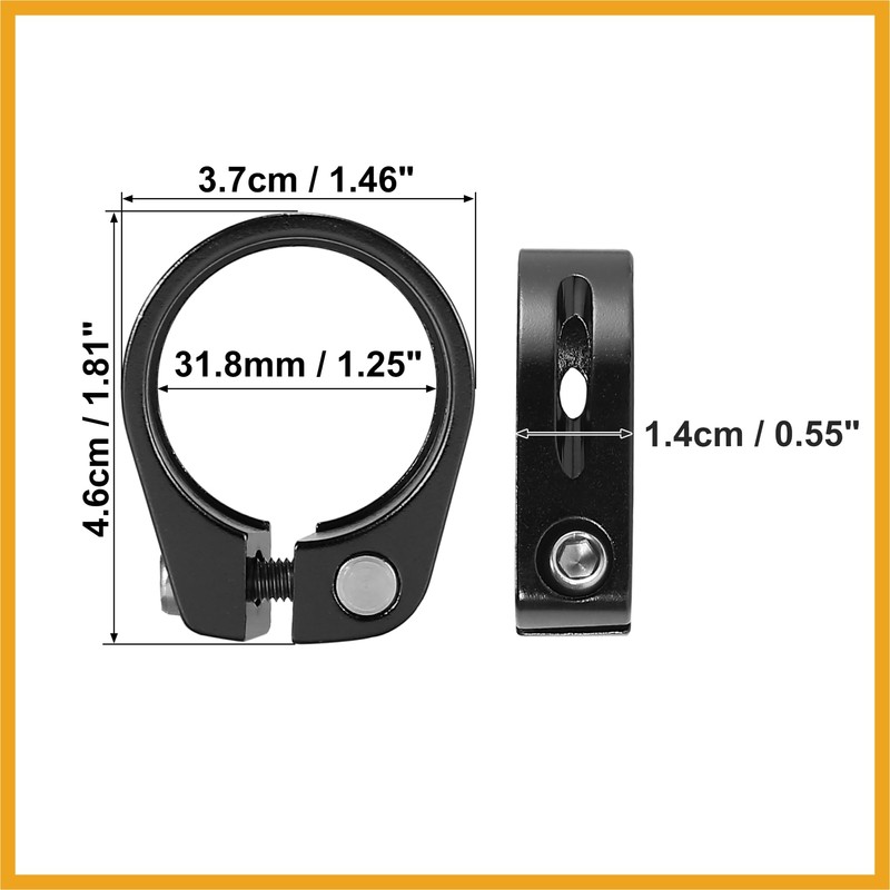 Partuto 31.8mm Aluminium Alloy Bicycle Seat Post Clamp Seat Post
