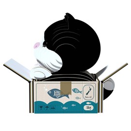 EUGY Yugie Tuxedo Cat Paper 3D Puzzle - Great educational toy for elementary school students, boys, girls, and adults alike