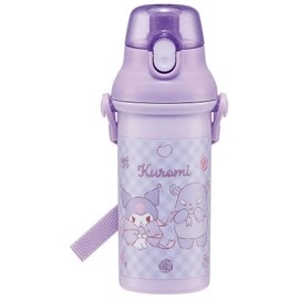 Skater PSB5SANAG Children's Plastic Water Bottle, 16.9 fl oz (480 ml), One Push Closure, Antibacterial, Child-friendly, Lightweight, Made in Japan, Sanrio, Chromi, Big Ribbon, Girls