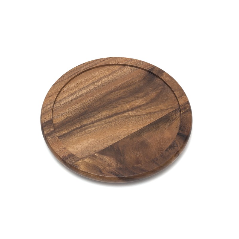 Lipper 1301 10" Acacia Lazy Turn Table, Brown