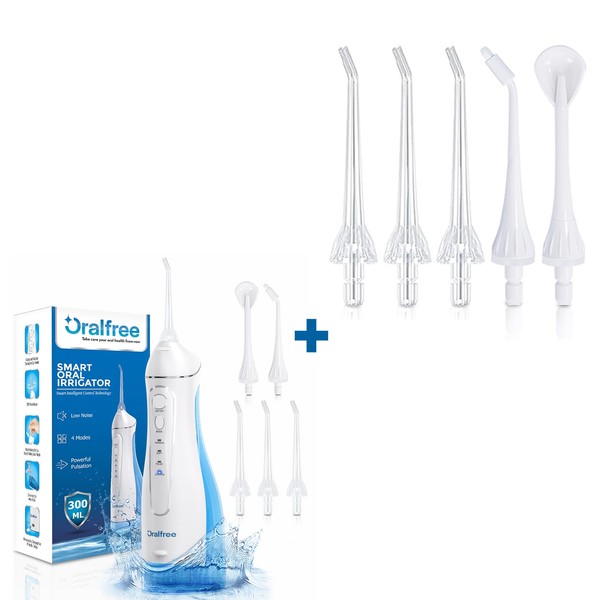 Water Dental Flosser Cordless for Teeth and 5 x Replacement