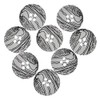 Mibo Buttons & Accessories 8pcs Polyester White and Black Laserd