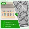 Anglekai 1+18PCS Wooden Straw Holder for Cabinet, Detachable Cupboard Straw