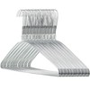 HANGERWORLD Silver Metal Wire Clothes Hangers 16inch 13 Gauge Clothes