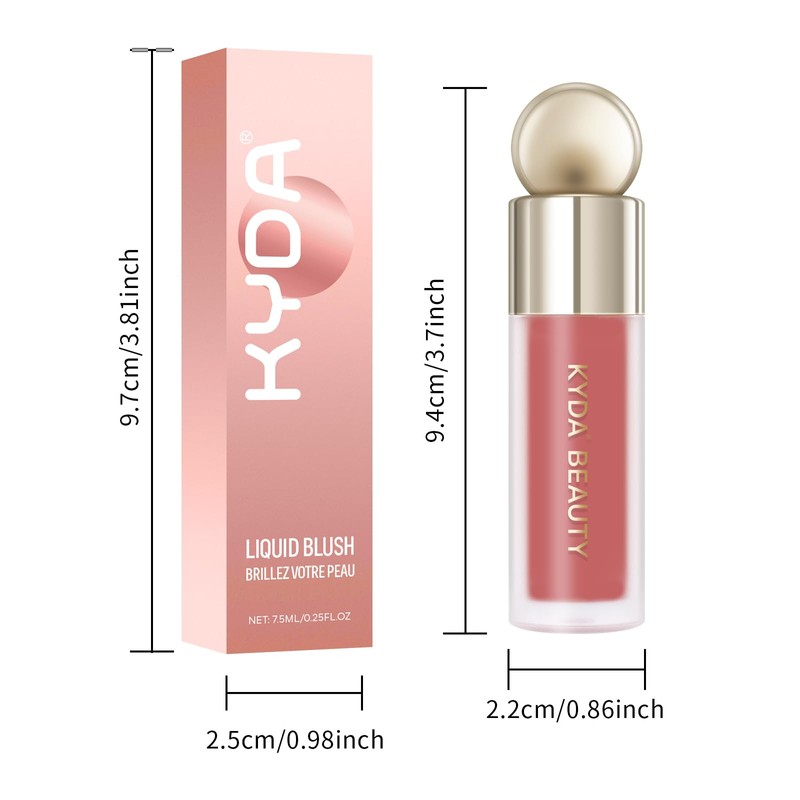 KYDA Liquid Blush, Matte Tinted for Cheeks, Lasting Dewy Finish,