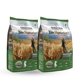 Addiction Zen Vegetarian Dry Dog Food, Rich in Isoflavones and Antioxidants, Vegetarian Dog Food, Plant-Based Recipe Crafted in New Zealand, for All Dog Life Stages (4 lb (Pack of 2), Zen Vegetarian)