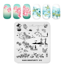 Alexnailart Nail Art Stamping Plate Chinese Style Summer Template Image Plate Nail Art Tools (IM012)
