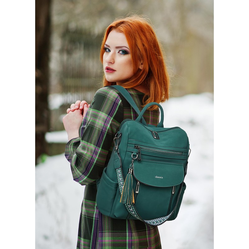 Shrrie Backpack Purse for Women Fashion Leather Backpack Purse Designer