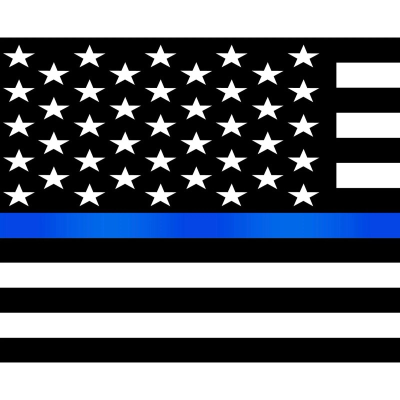 Own THIN BLUE LINE POLICE SUPPORT AMERICAN FLAG PICKUP TRUCK
