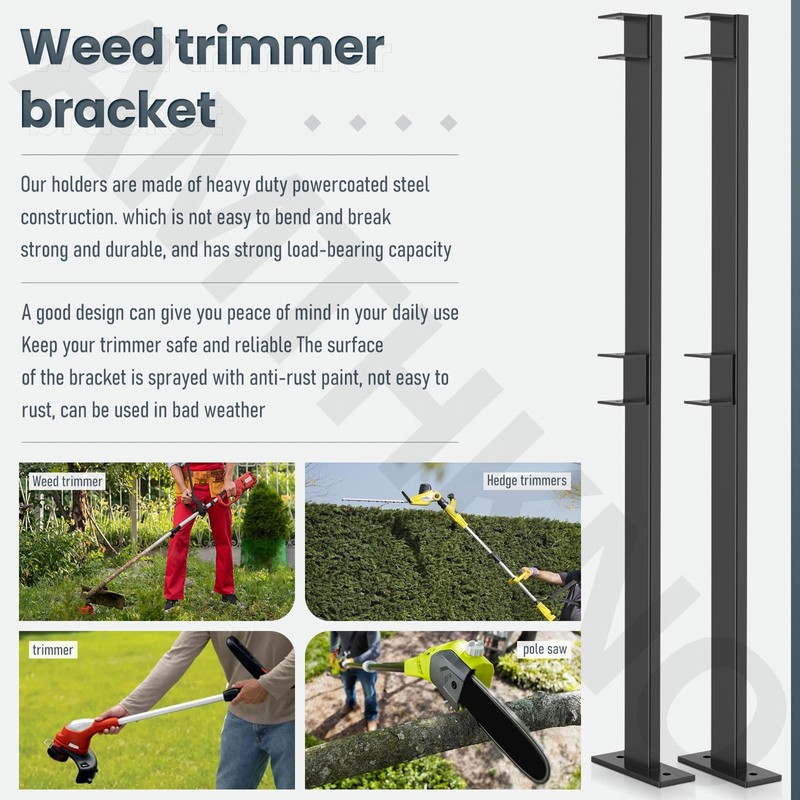 2 Place Weeder Trimmer Racks Holders Hold Carrier for Weeder/Extended