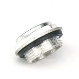 Oil Sight Glass with O-Ring Male Thread, Aluminium Alloy, Oil Liquid Level Indicator, Sight Glass, Air Compressor Connections for Tank (42 x 1.5)