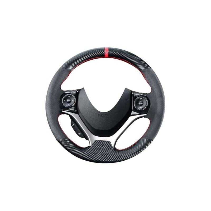 Carkooler DIY Stitching Carbon Fiber Steering Wheel Cover for Honda