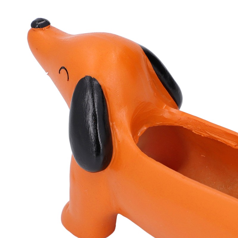 Dachshund Succulent Pot Adorable Efficient Drainage Versatile Lightweight Resin Dog