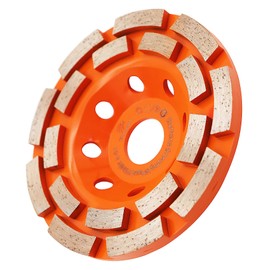 BRSCHNITT Concrete Diamond Grinding Cup Wheel,BRSCHNITT 115mm Angle Grinder Diamond Double Row Cutting Wheel for Grinding/Polishing/Cleaning Surface Grinding Granite, Concrete,Stone,Cement,Marble,Rock