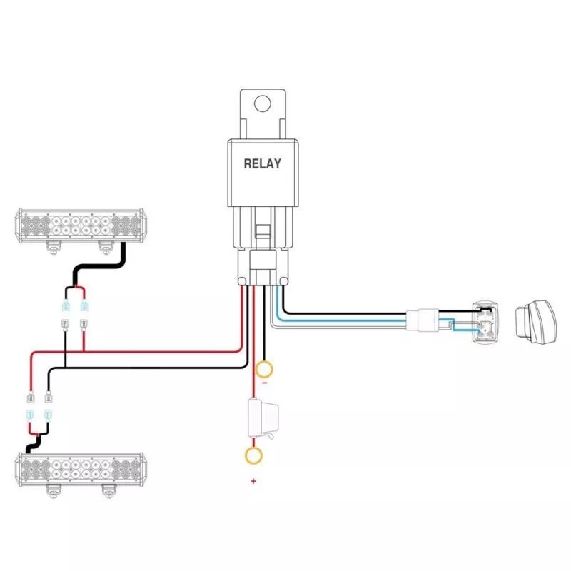 Nilight 12ft LED Light Bar Wiring Harness Kit 12V Fuse