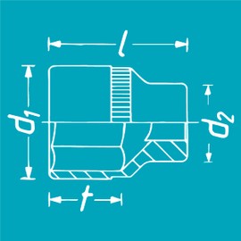 HAZET 880-22 Hex Socket Spanner Insert