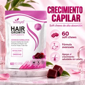 Suplemento Para Crecimiento Del Cabello 60 Soft Chews Winyel