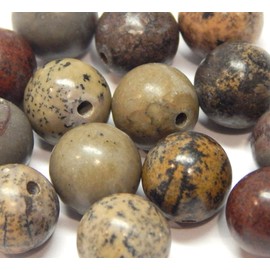 Picasso Jasper Stone Gemstone Beads, 8 mm, 6 mm, 4 mm, Ball, Semi-Precious Stones, Jewellery Making, Craft Accessories, Jewellery Beads (4 mm - 25 Pieces)
