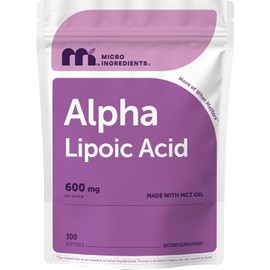 Alpha Lipoic Acid 600mg Softgels with MCT Oil - 300 Count