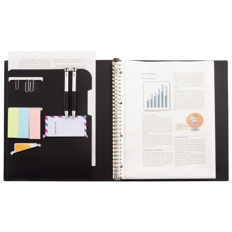 Lihit Lab N7520-22 File Clear Book, A4, 30 Holes, Interchangeable,
