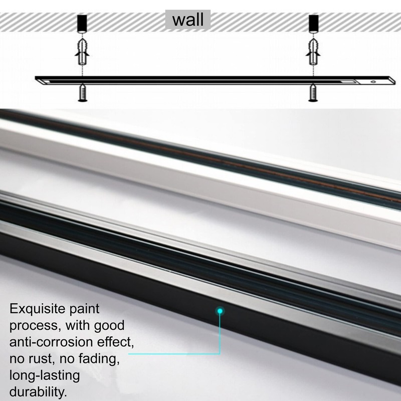 H Track Lighting Rails Kit 120V 3.3FT 3-Wire H Type