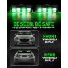 Emergency Dash Strobe Lights Green White Safety Flashing Warning Hazard