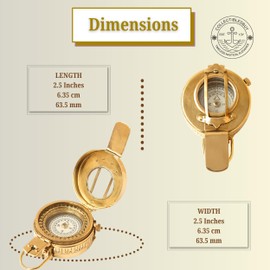 collectiblesBuy Vintage Military Navigational Marine Brass Compass 2.5 Pocket Antique Device