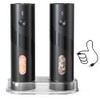 Rechargeable Electric Salt and Pepper Grinder Set with Base