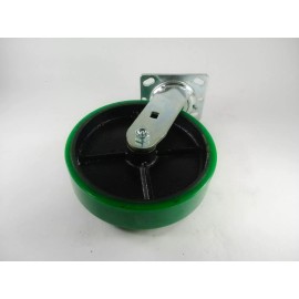 Hy-Weld 8" x 2" Polyurethane On Cast Iron (Green) - Swivel