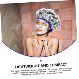 Outanaya 1Pc Foil Hair Treatment Cap Lightweight Scalp Protection Hat for Hair Dyeing Deep Conditioning and Hair Care Salon