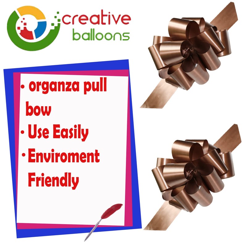 Pull Bows Brown Decorative Ribbon Bows for Gift Wrapping Presents
