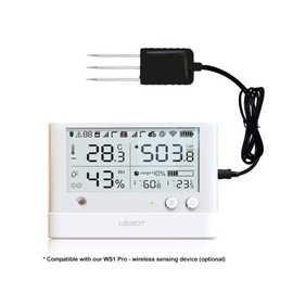 UbiBot RS485 Soil Temperature and Moisture Sensor, Stainless Soil Probe for Greenhouse,Garden,Lawn,Farm,Soil Temperature Humidity Tester (USB Connector, for WS1-Pro only)