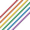 FlashingBlinkyLights Set of 48 Mardi Gras Beads 7mm Round Rainbow