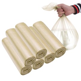 4 Gallon Bathroom Trash Bags,120 Count 6 Rolls Small Trash Garbage Bags, Strong Thin Material Disposable Trash Bags for Office, Home Waste Bin (4Gallon Gold, 120 Count)