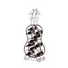 Kings Brand Furniture - Cello-Shaped Wine Rack Home Bar, Metal