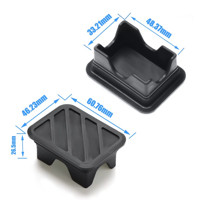 JERBOR 2Pack Silicone Pickup Trucks BedRail Stake Pocket Covers for