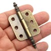 8 PCs Vintage Antique Brass Flap Hinges with Lengthened Axis