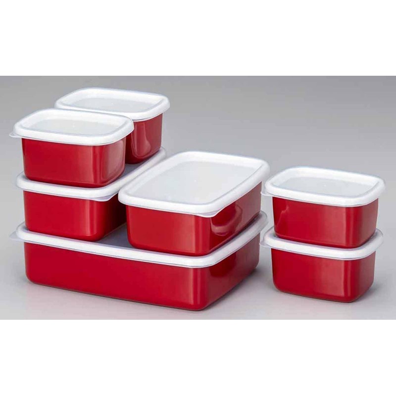 Takagi Metal FSK-SR Storage Container, Canister, Umeshi Dried Container, Enamel,
