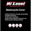 Silver Polyester Motorcycle cover, Medium 203x89x119cm with buckle strap