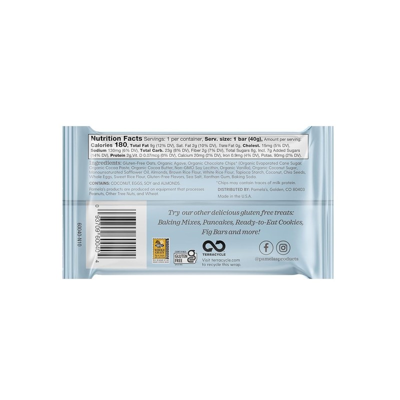 Pamela's Whenever Bars Oat Chocolate Chip Coconut Snack Bars 5