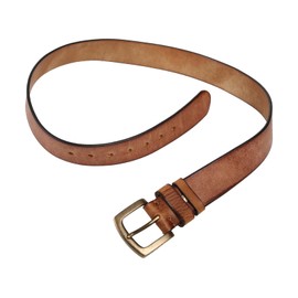 Jack&Chris Genuine Leather Dress Belt for Men 37mm Classic Buckle Casual Belt for Jeans,JC323-Yellow Brown