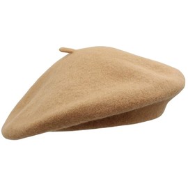 Women's Mens Wool Beret Hat - Classic French Style, Warm, and Fashionable Headwear for Fall and Winter - Elegant, Trendy & Comfortable Accessory in Various (Beige)
