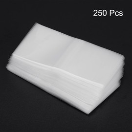 PATIKIL Pack of 250 Perforated Film PVC Shrink Tape for Caps 2.28 to 2.4 Inches 98 x 50 mm Clear