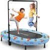 Unbranded Foldable Trampoline, Mini Rebounder Trampoline with Adjustable Handle, Exercise~